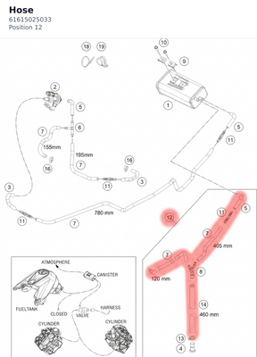 Diagram preview: Hose (61615025033)