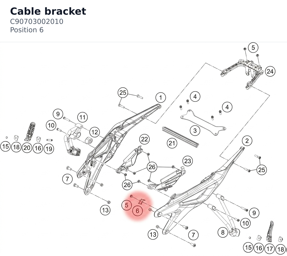 Diagram preview: Cable bracket (C90703002010)