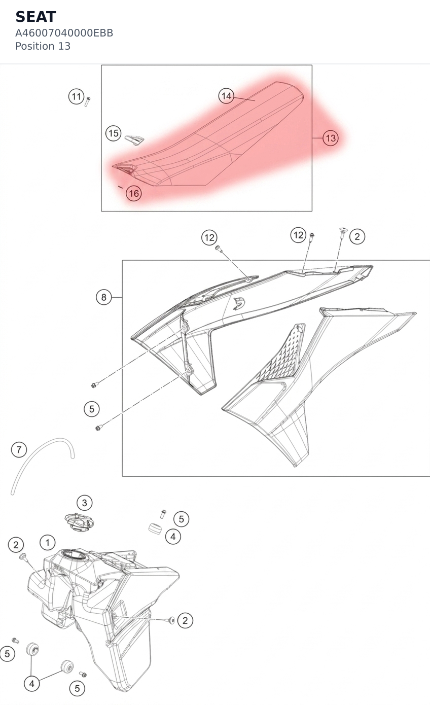 Diagram preview: SEAT (A46007040000EBB)