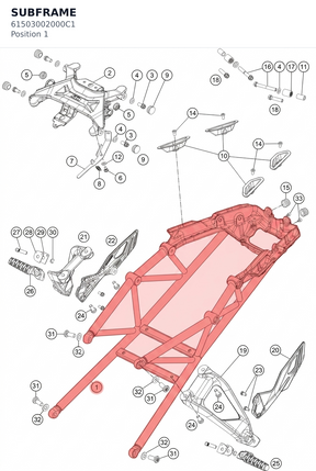 Diagram preview: SUBFRAME (61503002000C1)