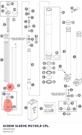 Diagram preview: SCREW SLEEVE M27X0,8 CPL. (48600830S2)