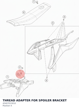 Diagram preview: THREAD ADAPTER FOR SPOILER BRACKET (45407013010)