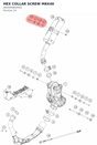 Diagram preview: HEX COLLAR SCREW M8X40 (J900000804001)