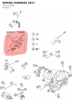 Diagram preview: WIRING HARNESS 2017 (79211075200)