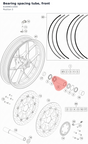 Diagram preview: Bearing spacing tube, front (61009011000)