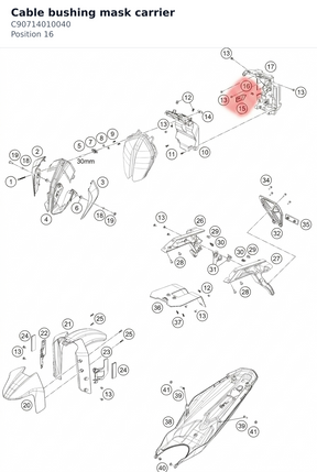 Diagram preview: Cable bushing mask carrier (C90714010040)