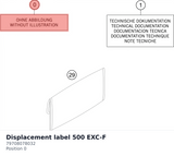 Diagram preview: Displacement label 500 EXC-F (79708078032)