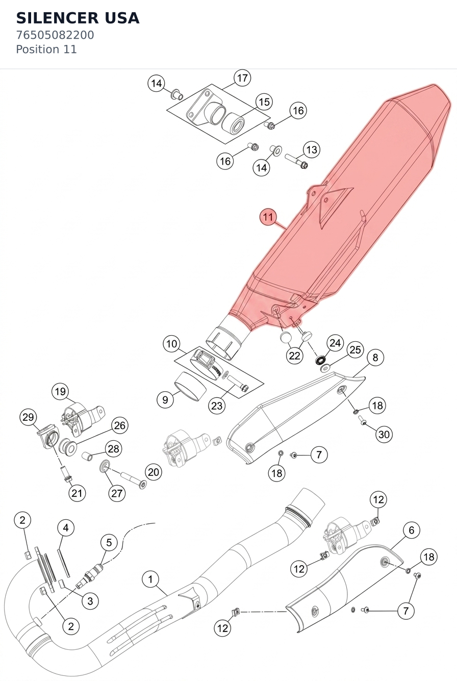 Diagram preview: SILENCER USA (76505082200)