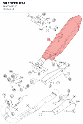 Diagram preview: SILENCER USA (76505082200)