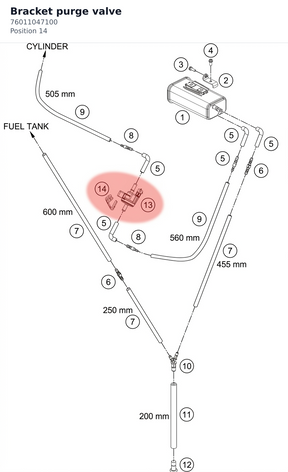 Diagram preview: Bracket purge valve (76011047100)