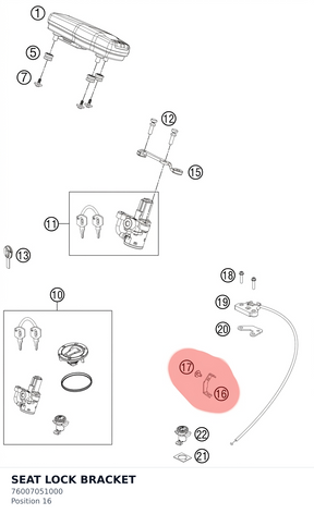 Diagram preview: SEAT LOCK BRACKET (76007051000)