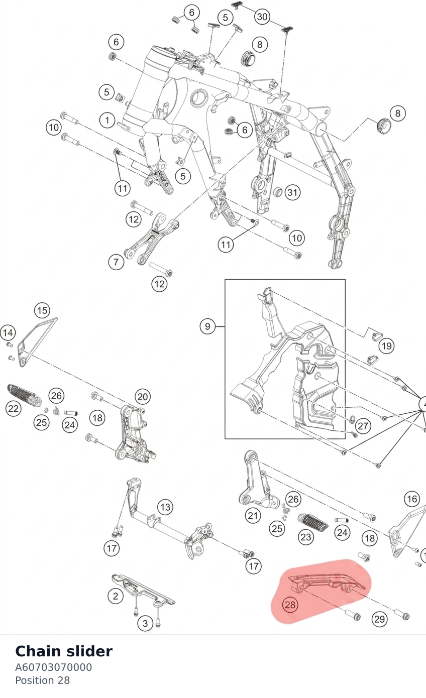 Diagram preview: Chain slider (A60703070000)