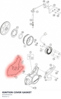 Diagram preview: IGNITION COVER GASKET (93530040100)