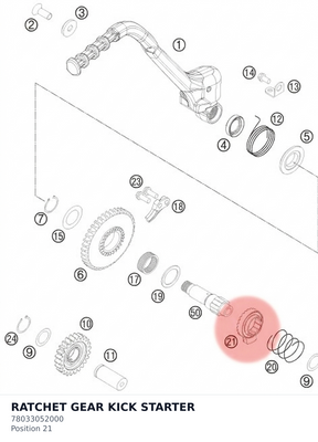 Diagram preview: RATCHET GEAR KICK STARTER (78033052000)