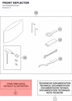 Diagram preview: FRONT DEFLECTOR (A67508008033CBA)