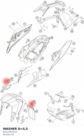 Diagram preview: WASHER D=5,5 (90514007010)