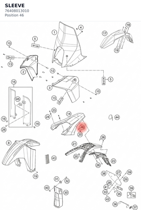 Diagram preview: SLEEVE (76408013010)