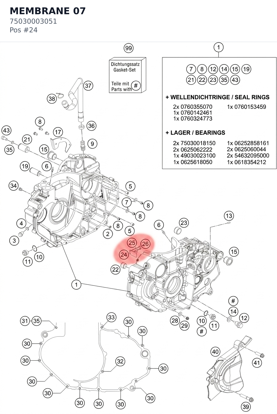 Diagram preview: MEMBRANE 07 (75030003051)