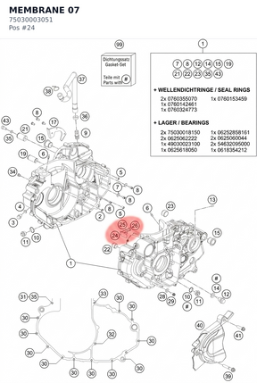 Diagram preview: MEMBRANE 07 (75030003051)