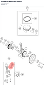 Diagram preview: CONROD BEARING SHELL (93730014000)