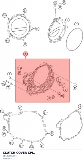 Diagram preview: CLUTCH COVER CPL. (78130101044)