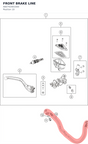 Diagram preview: FRONT BRAKE LINE (A60742001000)
