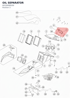 Diagram preview: OIL SEPARATOR (60330088100)