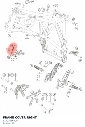 Diagram preview: FRAME COVER RIGHT (61403086000)
