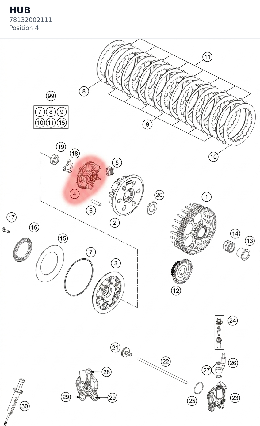 Diagram preview: HUB (78132002111)