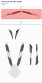 Diagram preview: Decal set 250 EXC SD TPI (79708198014)