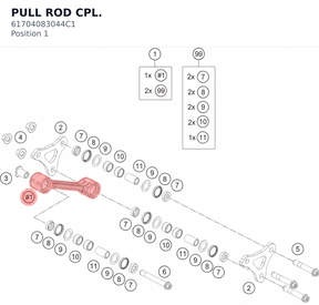 Diagram preview: PULL ROD CPL. (61704083044C1)