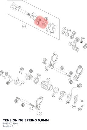 Diagram preview: TENSIONING SPRING 0,8MM (56534013100)
