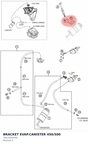 Diagram preview: BRACKET EVAP.CANISTER  450/500 (78115001050)