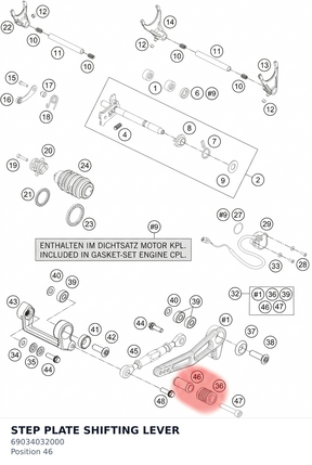 Diagram preview: STEP PLATE SHIFTING LEVER (69034032000)