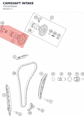 Diagram preview: CAMSHAFT INTAKE (79236109000)