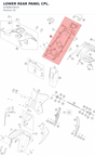 Diagram preview: LOWER REAR PANEL CPL. (61908019033)