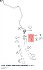 Diagram preview: SIDE STAND SENSOR RETAINING PLATE (96303029000)