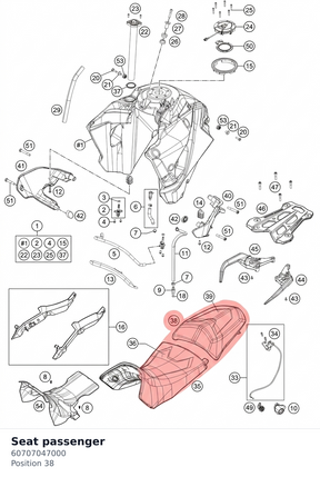 Diagram preview: Seat passenger (60707047000)