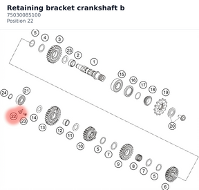 Diagram preview: Retaining bracket crankshaft b (75030085100)