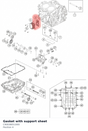Diagram preview: Gasket with support sheet (C90038051000)