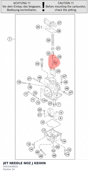 Diagram preview: JET NEEDLE NOZ J KEIHIN (54531636010)