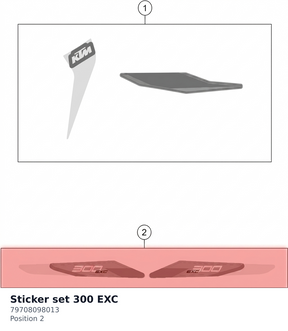 Diagram preview: Sticker set 300 EXC (79708098013)