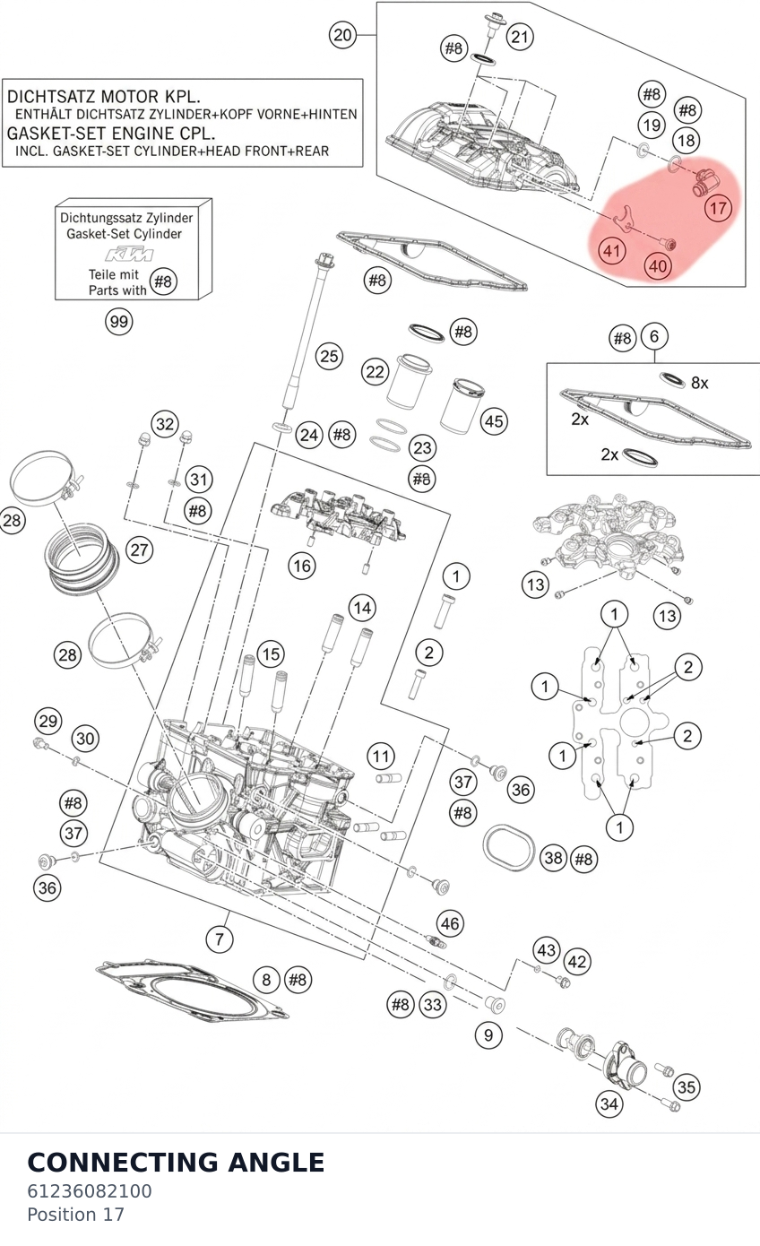 Diagram preview: CONNECTING ANGLE (61236082100)
