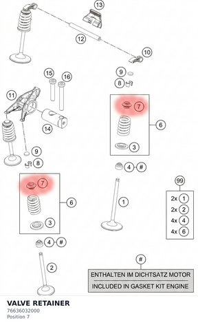 Diagram preview: VALVE RETAINER (76636032000)