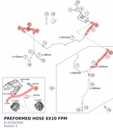 Diagram preview: PREFORMED HOSE 6X10 FPM (61315022000)