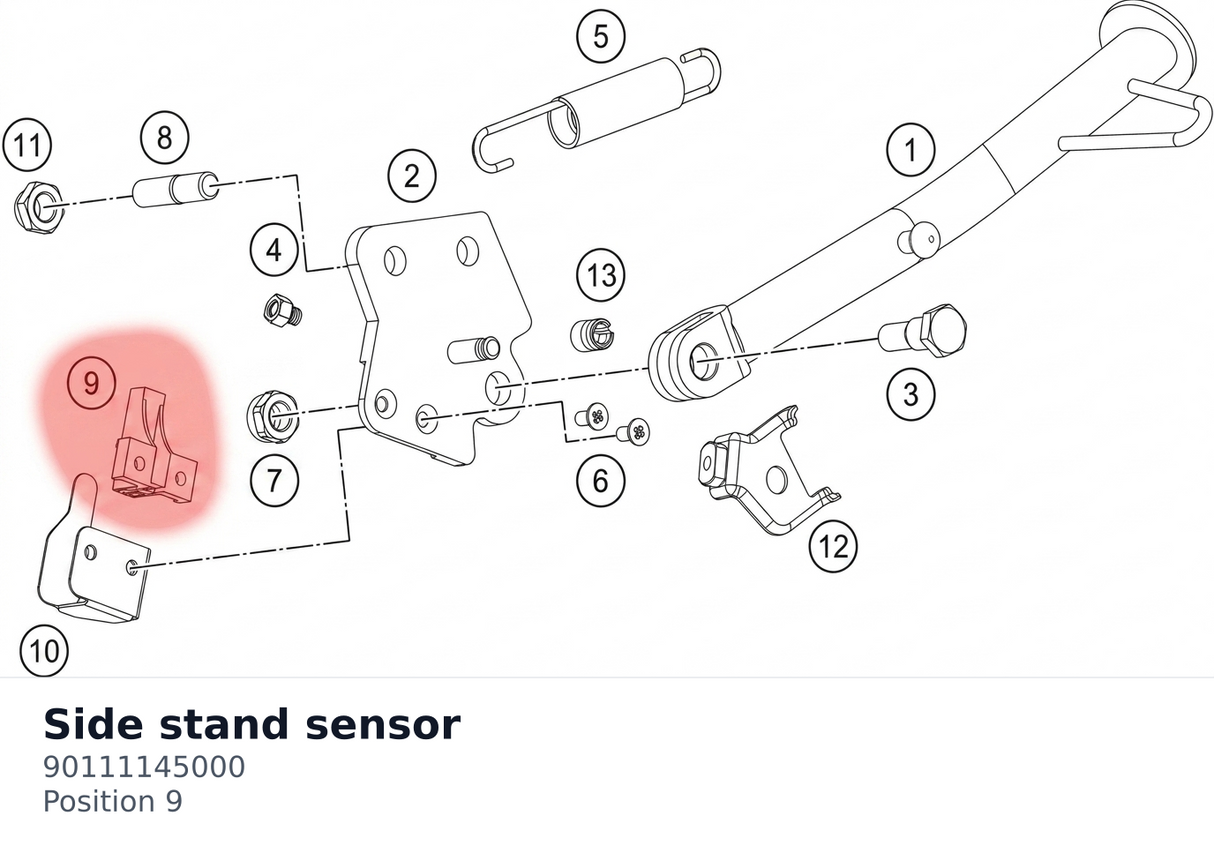 Diagram preview: Side stand sensor (90111145000)