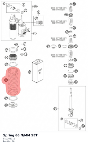 Diagram preview: Spring 66 N/MM SET (91010311S)