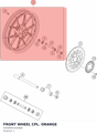 Diagram preview: FRONT WHEEL CPL. ORANGE (93009001044EB)