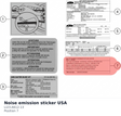 Diagram preview: Noise emission sticker USA (LI23-A612-13)