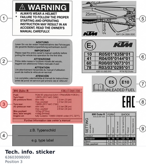Diagram preview: Tech. info. sticker (63603098000)